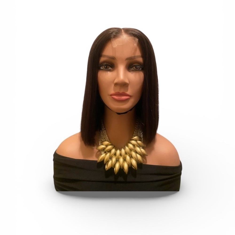 BC296 Human Hair 2x6 lace closure bob wig